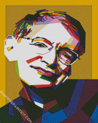 Stephen Hawking Pop Art diamond painting