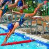 Swimmers Competition diamond painting