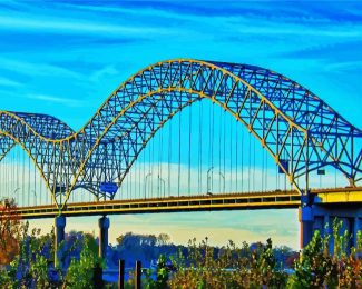 Tennessee Memphis Bridge diamond painting
