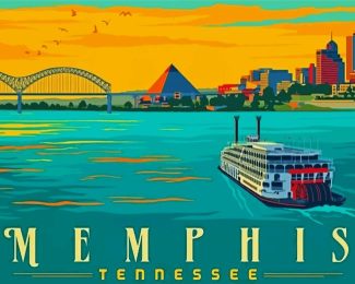 Tennessee Memphis Poster diamond painting