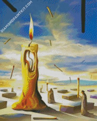 The Candle by salvador dali diamond painting