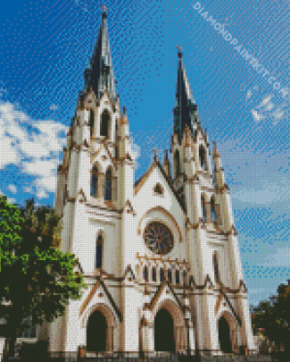 The Cathedral Basilica Of St John The Baptist Savannah diamond painting