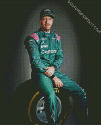 The Driver Sebastian Vettel diamond painting