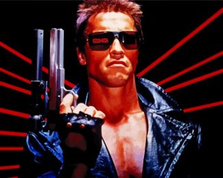 The Terminator Anold Schwarzenegger diamond painting