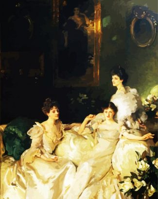 The Wyndham Sisters By Sargent diamond painting