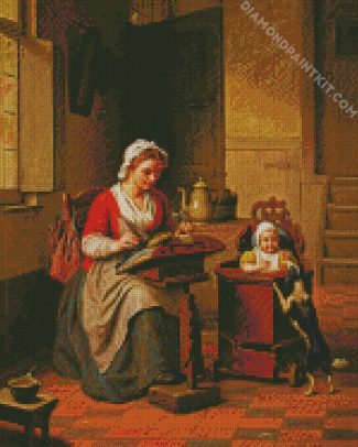 The Lacemaker Woman diamond painting