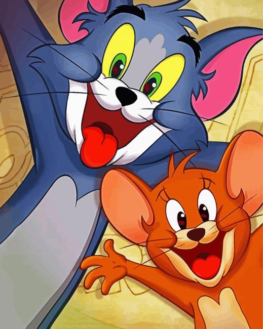 Tom And Jerry Cartoon - 5D Diamond Painting 
