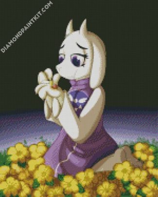 Toriel And Flowers diamond painting