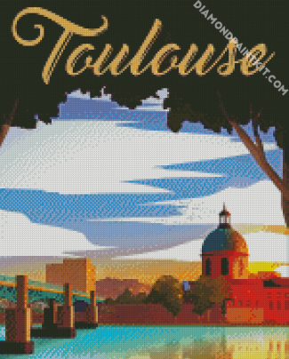 Toulouse City Poster diamond painting