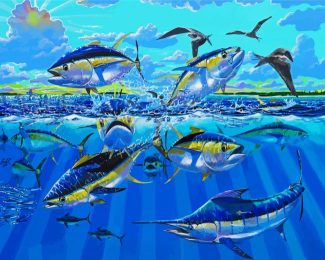 Tuna Fish In Sea diamond painting