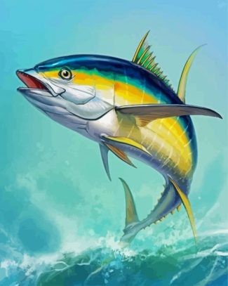 Tuna Fish Jump diamond painting