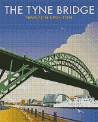 Tyne Bridge Newcastle Poster diamond painting