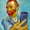 Van Gogh Selfie diamond painting