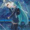 Vocaloid Hatsune Miku Under Umbrella diamond painting