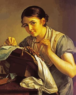 Young Lacemaker diamond painting