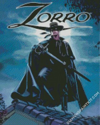 Zorro Superhero diamond painting
