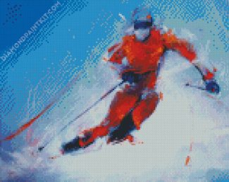 Abstract Skier diamond painting