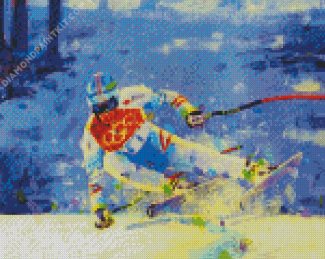 Abstract Snow Skiing diamond painting