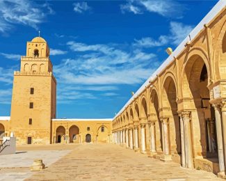 Aesthetic Great Mosque Of Kairouan Tunisia diamond painting