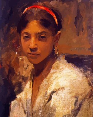 Aesthetic Head Of A Capri Girl By Sargent diamond painting