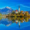 Aesthetic Lake Bled diamond painting