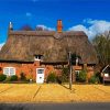 Aesthetic Thatched Cottage diamond painting