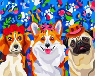 Aesthetic Cute Dogs diamond painting