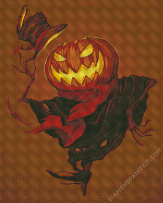 Aesthetic Pumpkin Head Scarecrow diamond painting