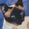 Aesthetic Siamese Cat Illustration diamond painting