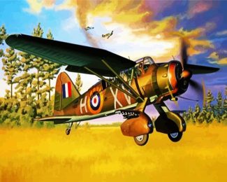 Aesthetic Stuka War Plane diamond painting