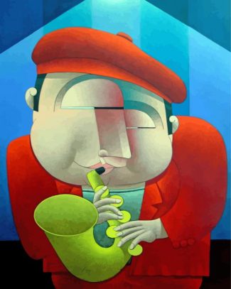 Aesthetic Trumpet Musician Man diamond painting