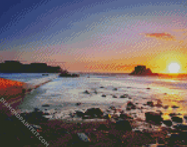 Alderney Beach At Sunset diamond painting