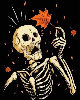 Autumn Skeleton diamond painting