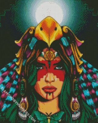 Aztec Xochiquetzal Woman diamond painting