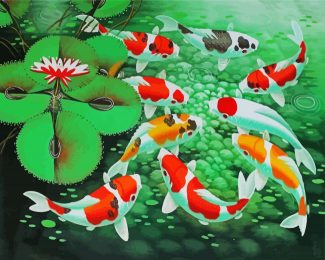 Beautiful Koi Fish diamond painting