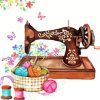 Brown Sewing Machine diamond painting