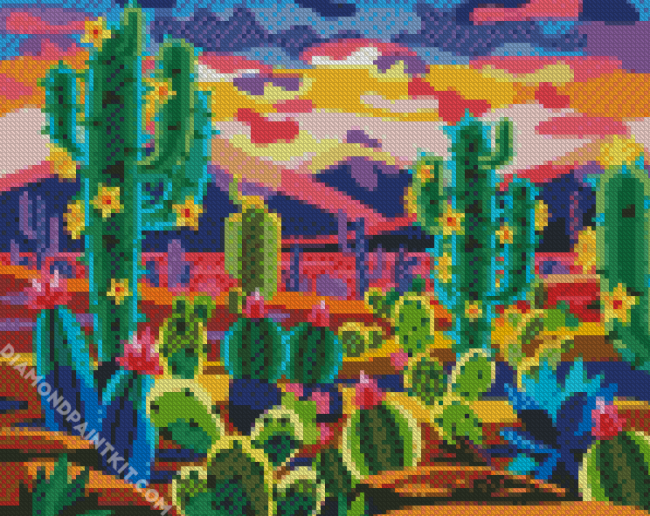 Cactus Illustration diamond painting
