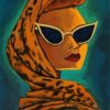 Classy Lady With Scarf diamond painting