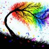 Colorful Rainbow Tree Art diamond painting