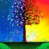 Colorful Tree Night And Day diamond painting