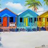 Colorful Beach Cottages diamond painting