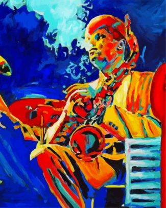 Colorful Saxophone Man diamond painting