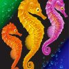 Colorful Seahorses diamond painting