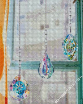 crystal Suncatchers by the window diamond painting