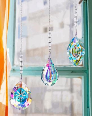 crystal Suncatchers by the window diamond painting