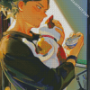 Cute Aizawa And His Cat diamond painting
