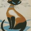Cute Siamese kitty diamond painting