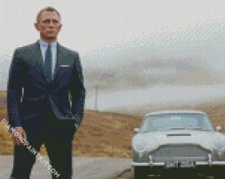 Daniel Craig James Bond Movie Diamond Painting