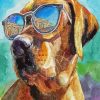 Dog Wearing Glasses diamond painting