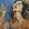 Girl Smoking diamond painting